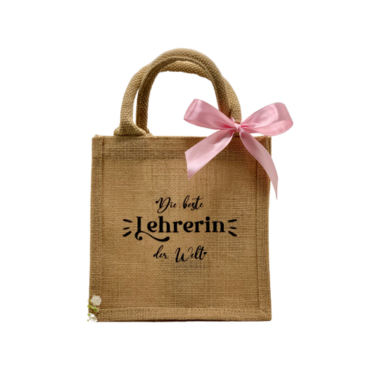 Jute Geschenktasche, Jutetaschen, Petite, Natural