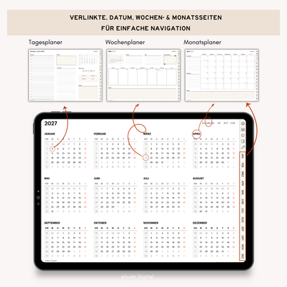 Tagesplaner 2027, sofort Download