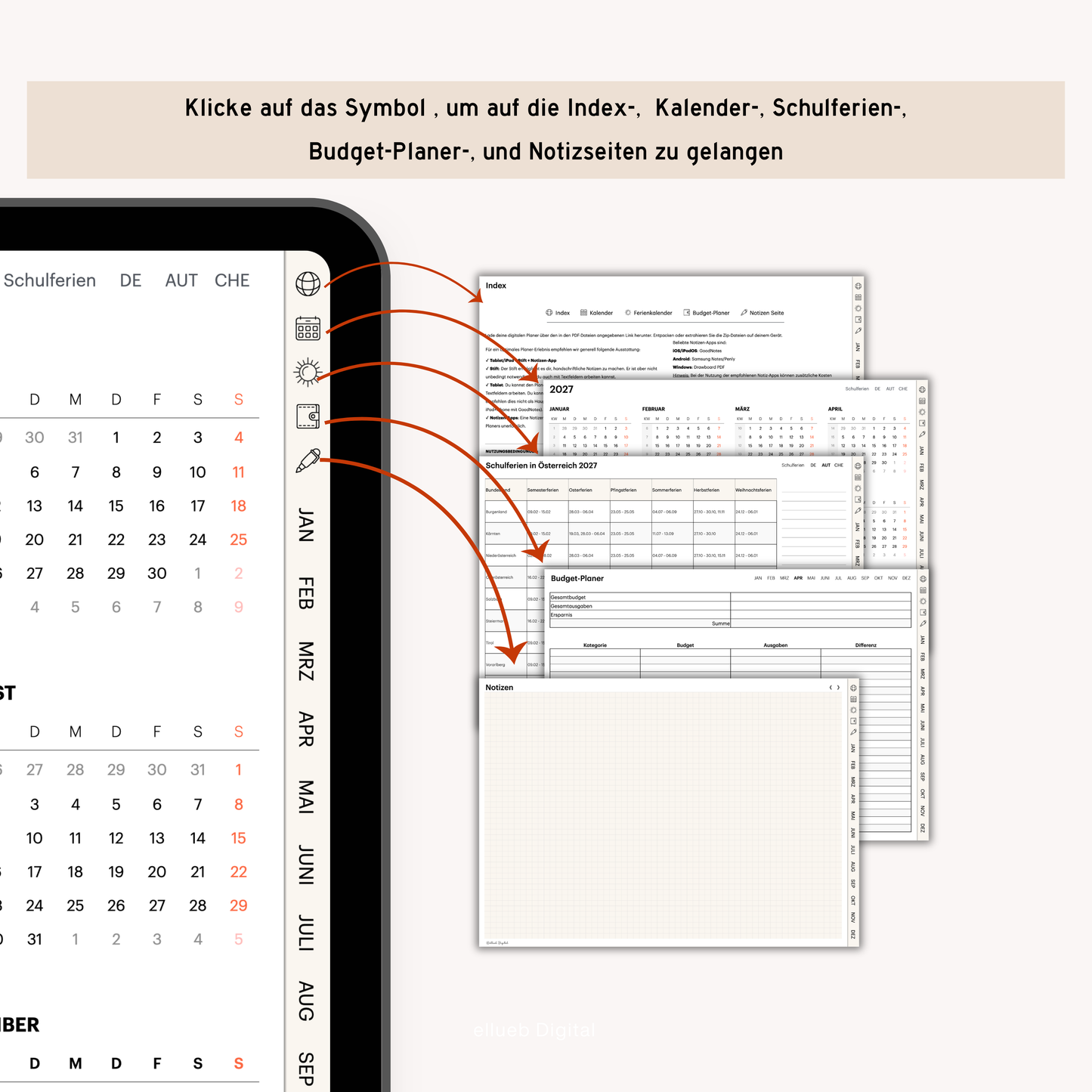 Tagesplaner 2027, sofort Download