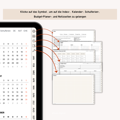Tagesplaner 2027, sofort Download