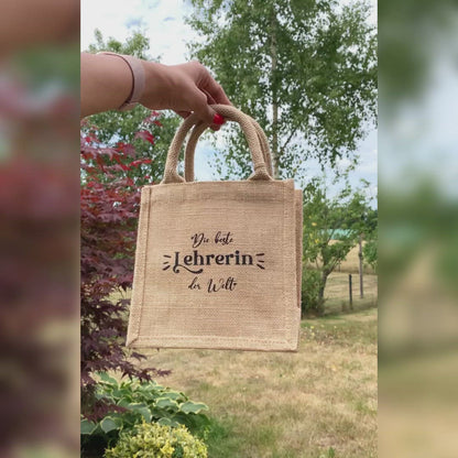 Jute Geschenktasche, Jutetaschen, Petite, Natural